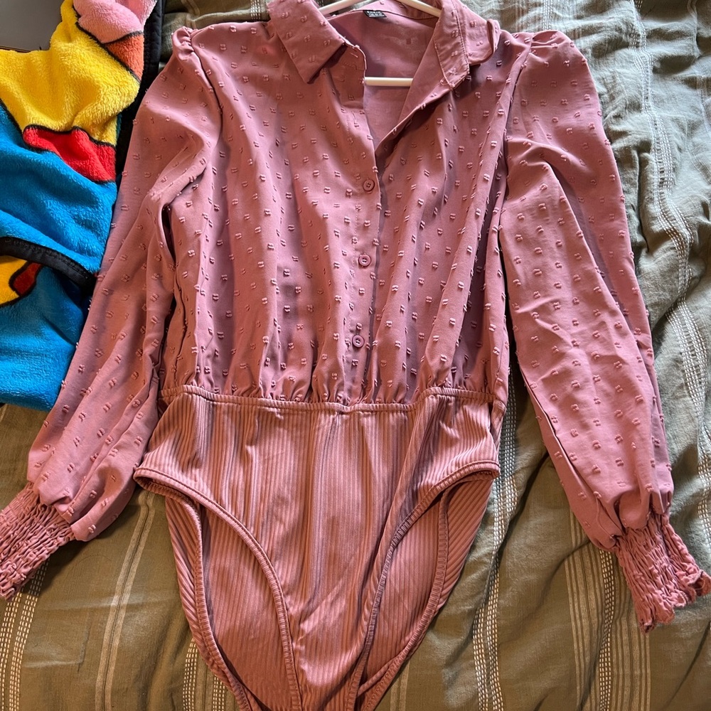 Women’s Pink One Piece Bodysuit